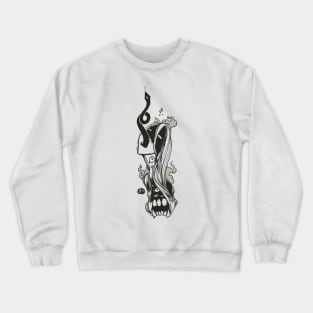 Monster Ghost Witch Girl And Snake, Gothic Art Crewneck Sweatshirt